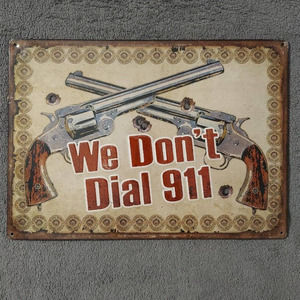 Rivers Edge Products Tin Sign, 17" x 12" Weatherproof Metal Wall Art, We Don't